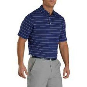 FootJoy Men’s Lisle Feeder Stripe Golf Polo L